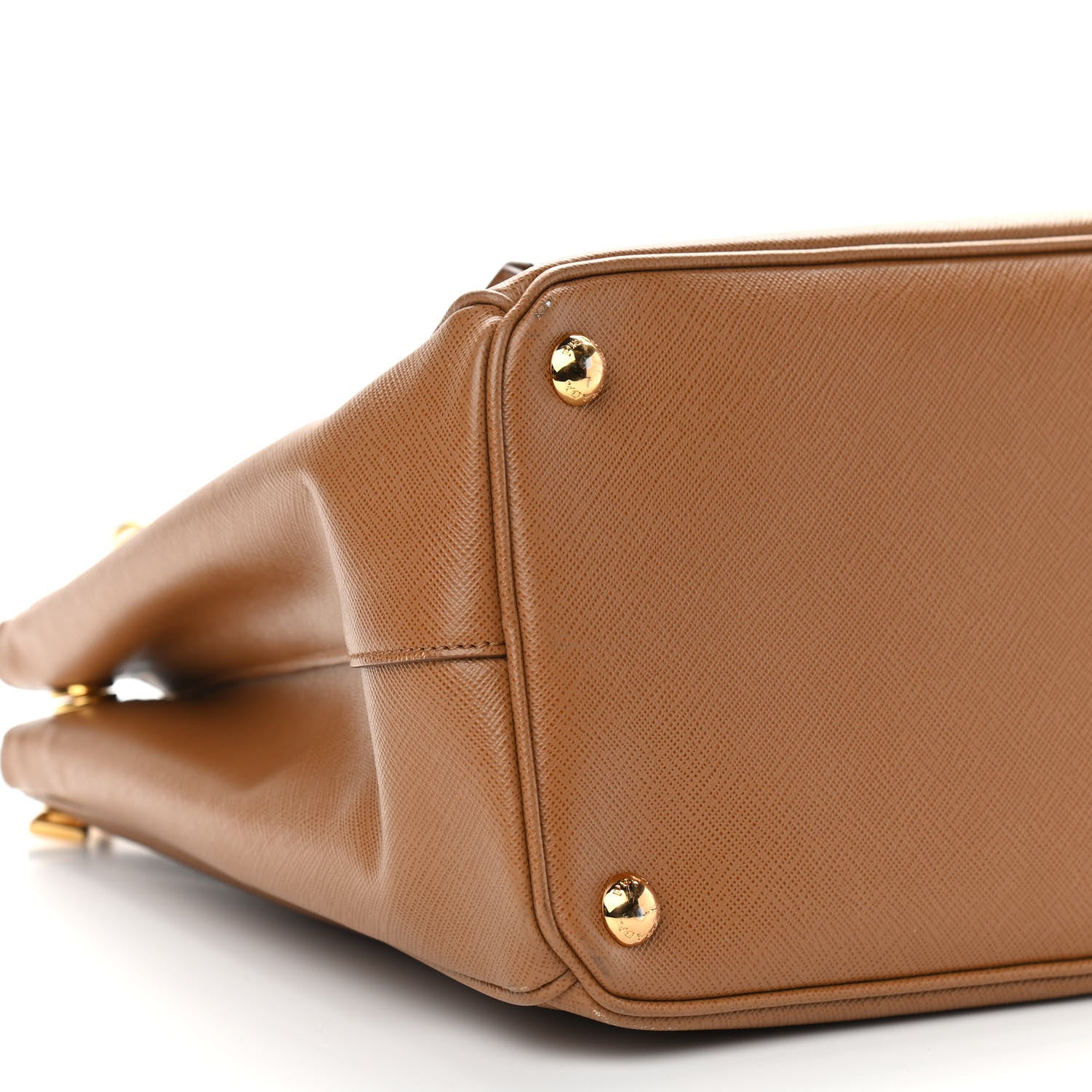Prada Saffiano Lux Medium Double Zip Tote Caramel 8 of 11