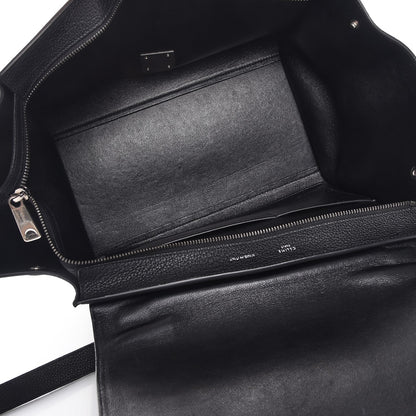 Celine Drummed Calfskin Suede Medium Trapeze Black 6 of 9
