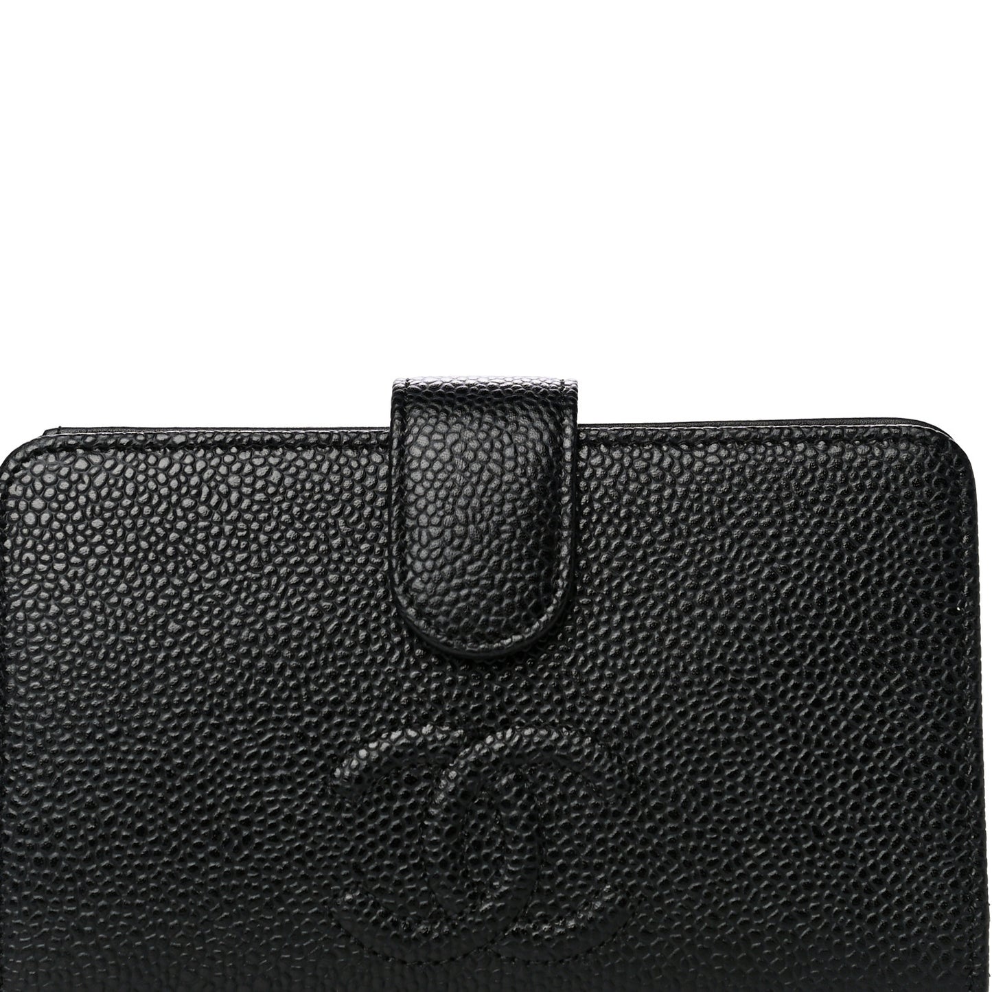 Caviar Timeless CC Zipped Pocket Wallet Black