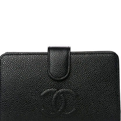 Chanel Caviar Timeless CC Zipped Pocket Wallet Black 8 of 11