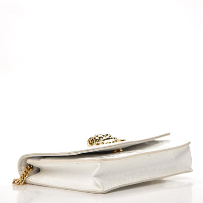 Versace Calfskin Embossed Palazzo Chain Evening Bag White 4 of 10