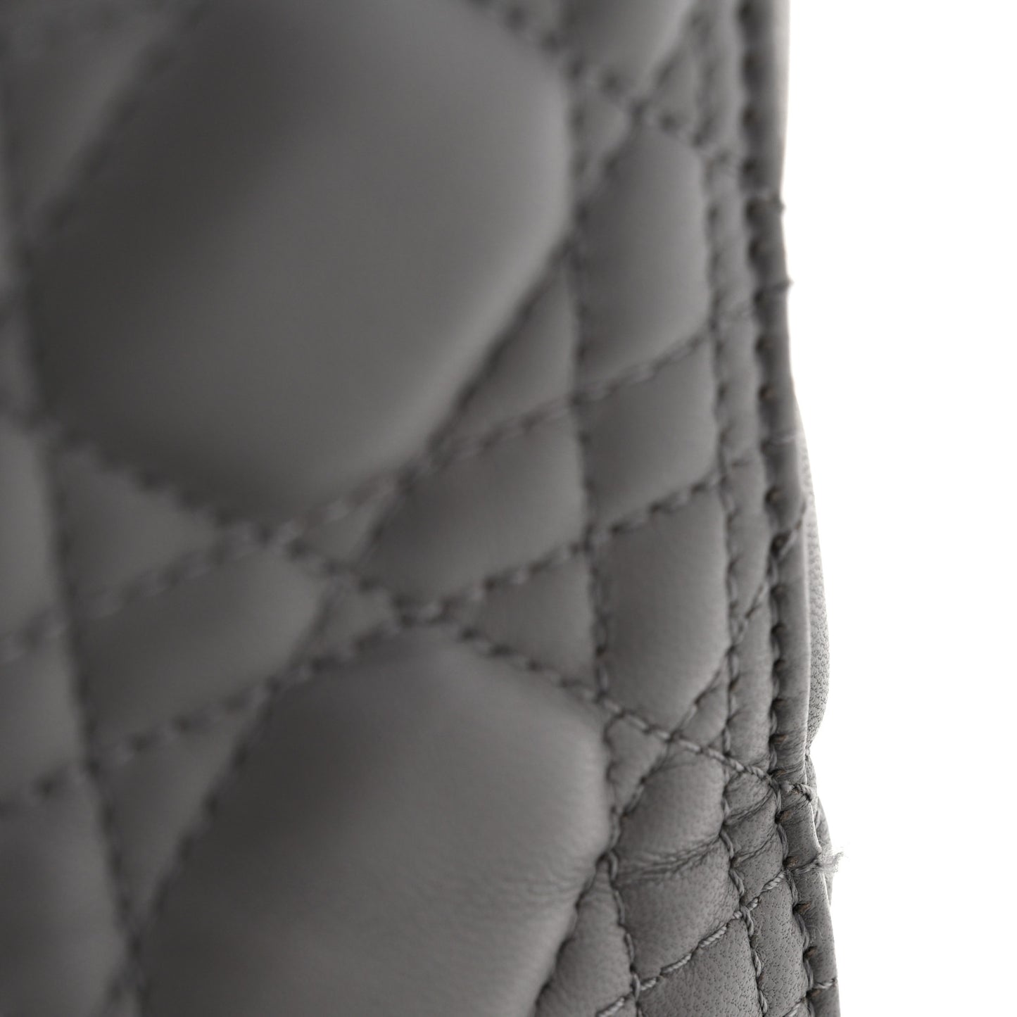 Lambskin Cannage Medium Lady Dior Grey