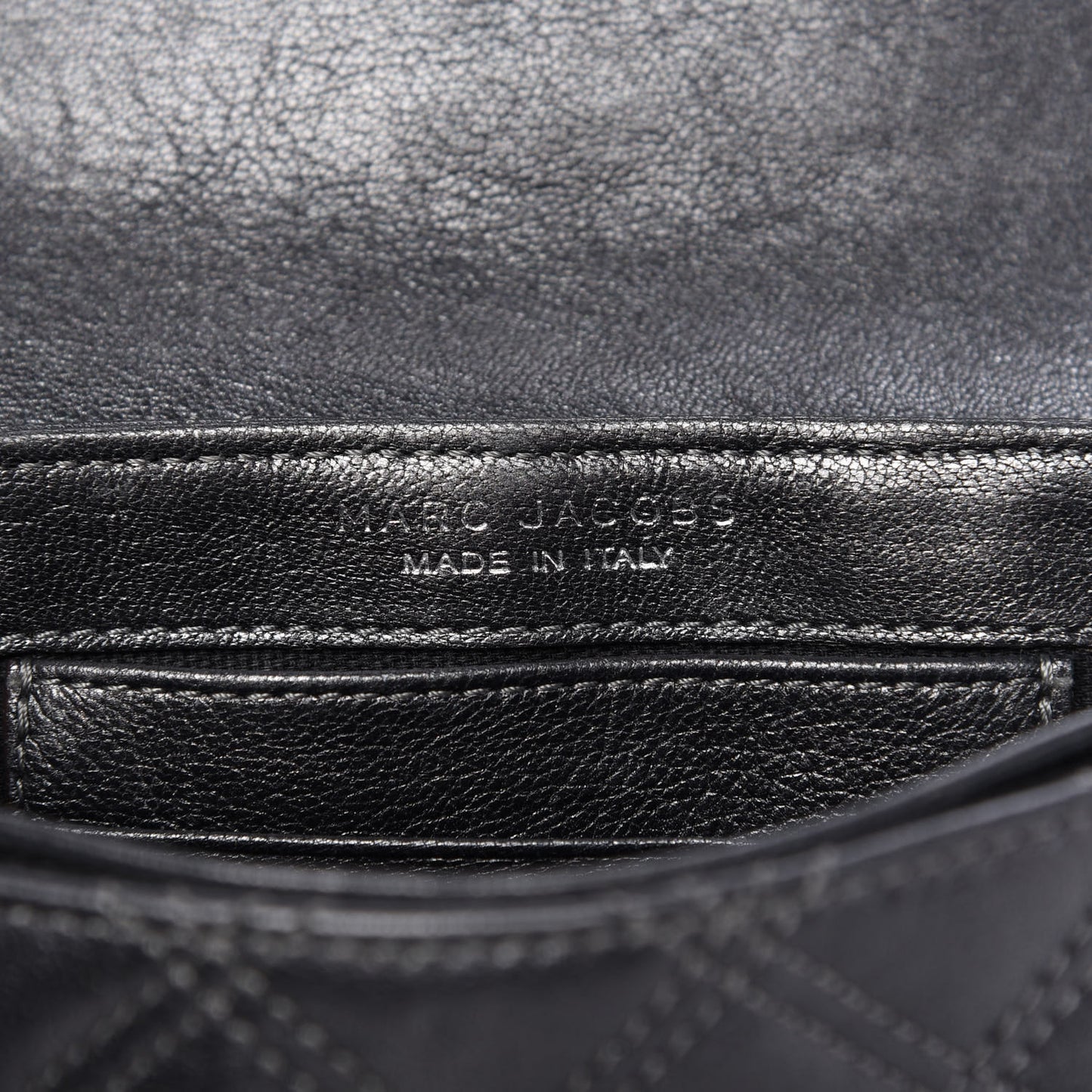 Metallic Lambskin Baroque Single Flap Grey