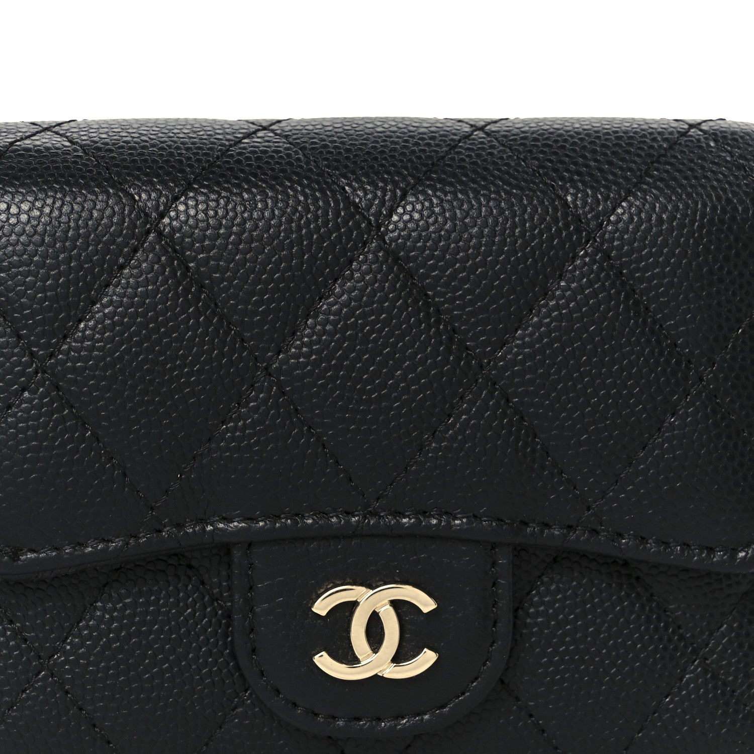 Chanel Caviar Quilted Compact Flap Wallet Black 10 of 10