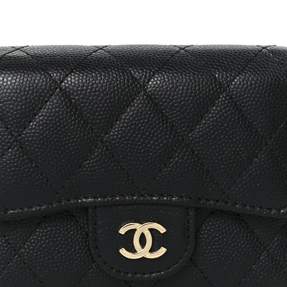 Chanel Caviar Quilted Compact Flap Wallet Black 10 of 10