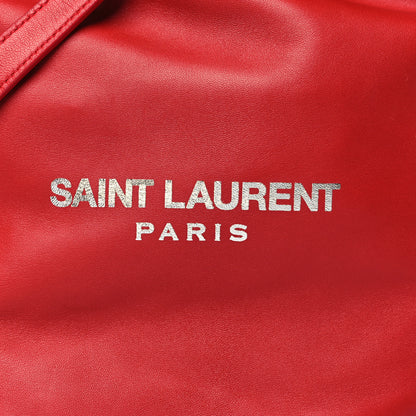 Saint Laurent Lambskin Teddy Drawstring Bag Eros Red 8 of 10