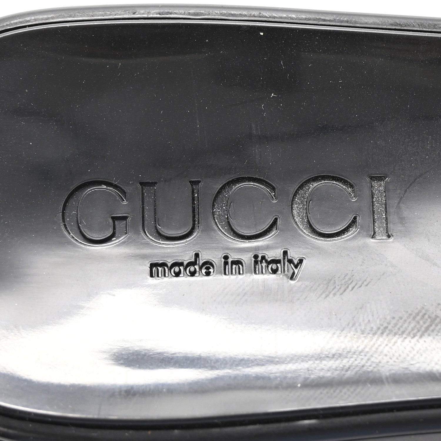 Gucci Rubber Gucci Logo Womens Platform 20/60mm Slide Sandals 37 Black 8 of 9