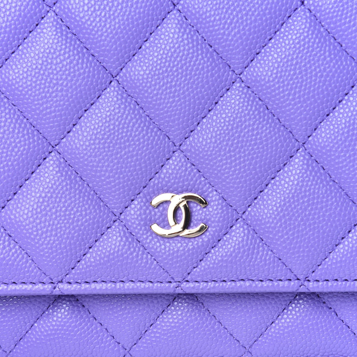 Chanel Caviar Quilted Wallet On Chain WOC Purple 11 of 12