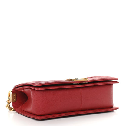Chanel Caviar Quilted Medium Boy Flap Red 4 of 9