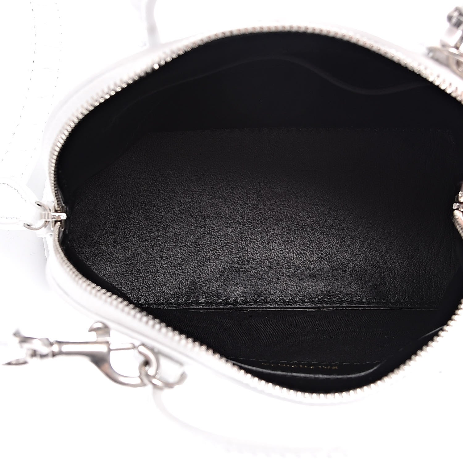 Balenciaga Calfskin Crocodile Embossed XXS Ville Top Handle Bag White Black 5 of 11