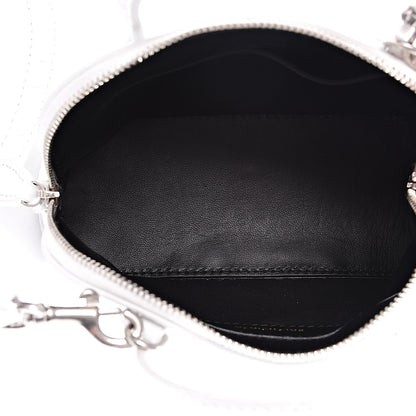 Balenciaga Calfskin Crocodile Embossed XXS Ville Top Handle Bag White Black 5 of 11