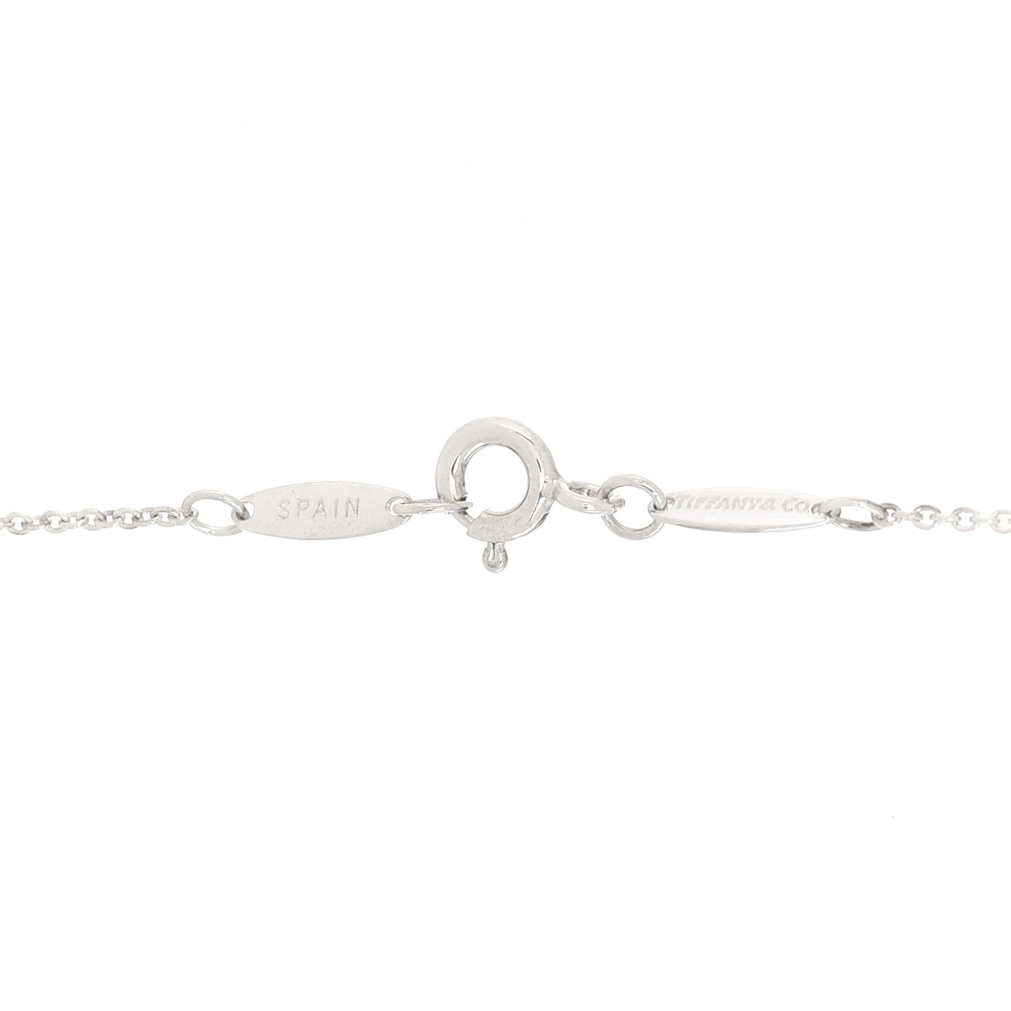 Sterling Silver 18mm Elsa Peretti Bean Pendant Necklace