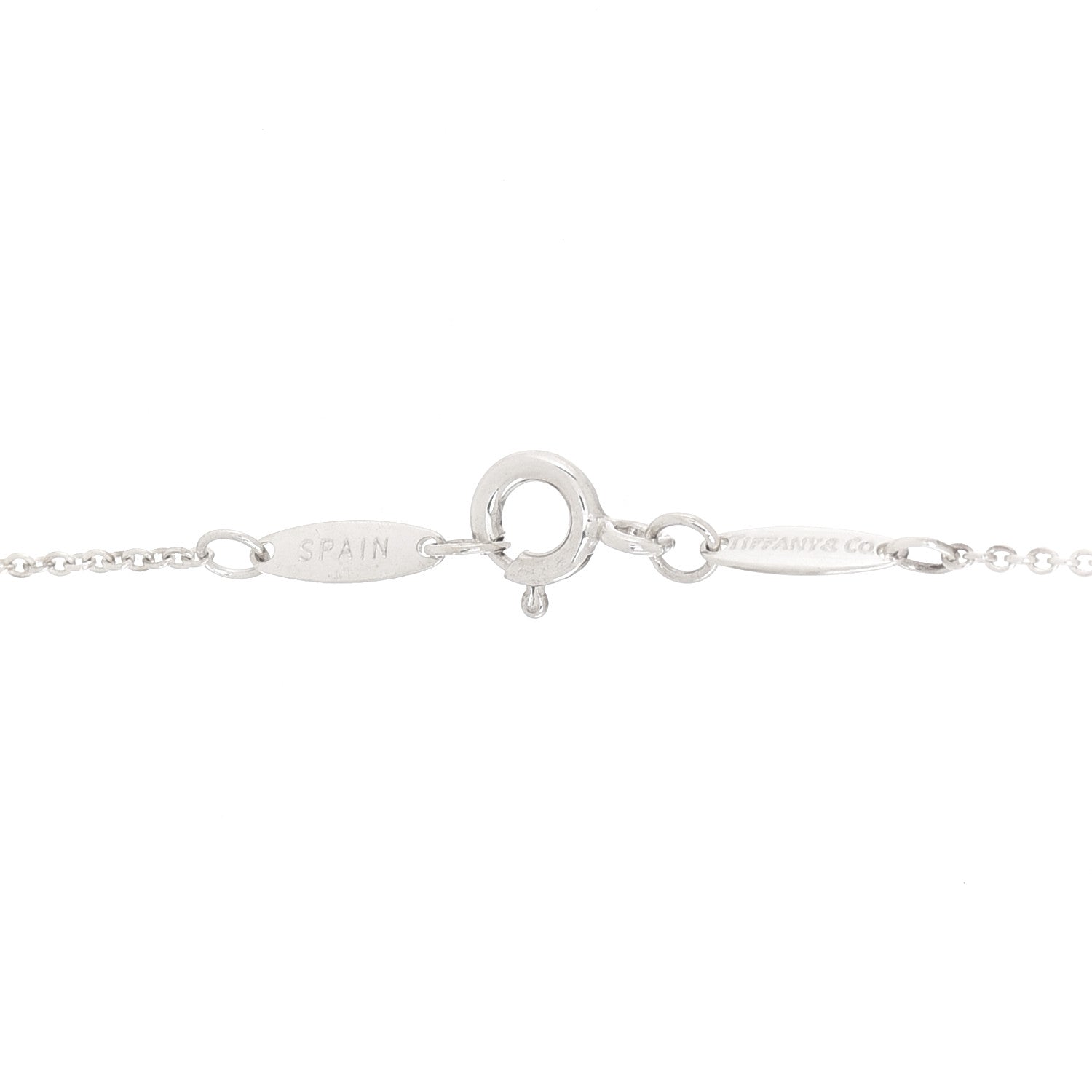 Tiffany Sterling Silver 18mm Elsa Peretti Bean Pendant Necklace 4 of 5