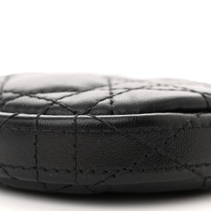 Christian Dior Lambskin Mini Cannage Round Caro Crossbody Pouch Black 10 of 10