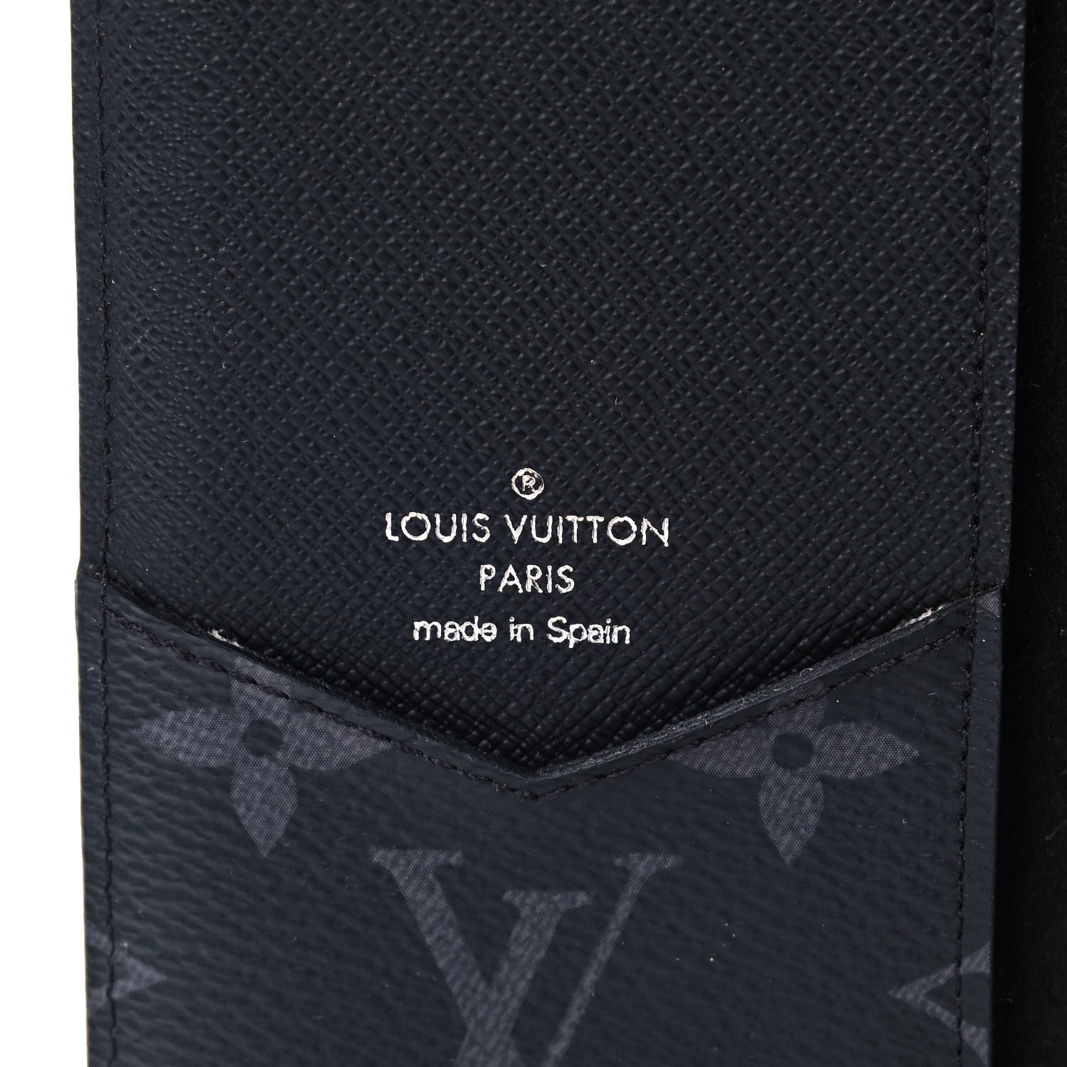 Louis Vuitton Monogram Eclipse iPhone XS Max Folio Case Black 9 of 9