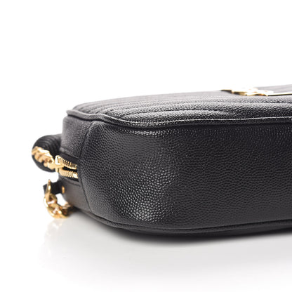 Saint Laurent Grain De Poudre Matelasse Monogram Mini Lou Camera Bag Black 5 of 10