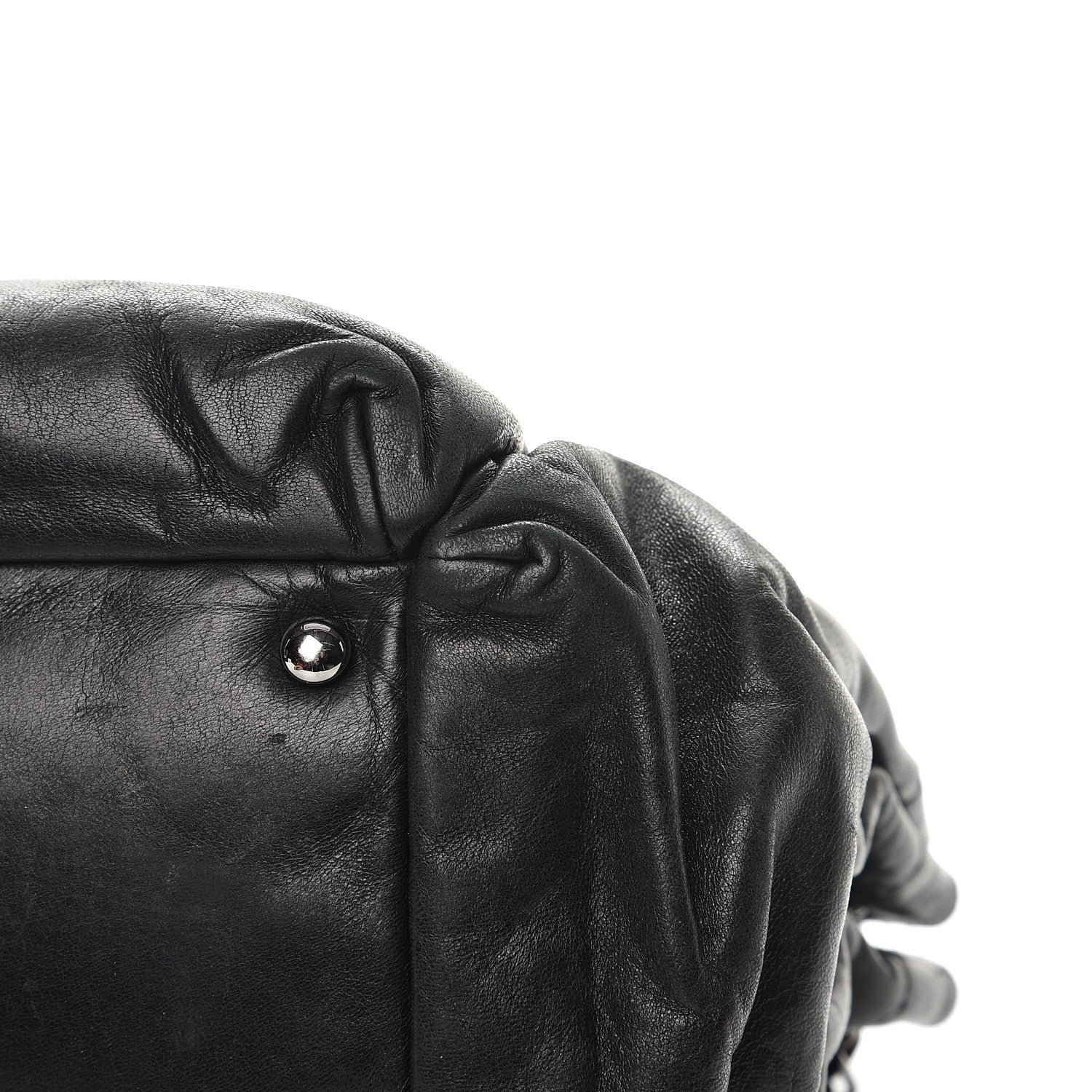 Chanel Lambskin Lax Accordion Hobo Black 12 of 14