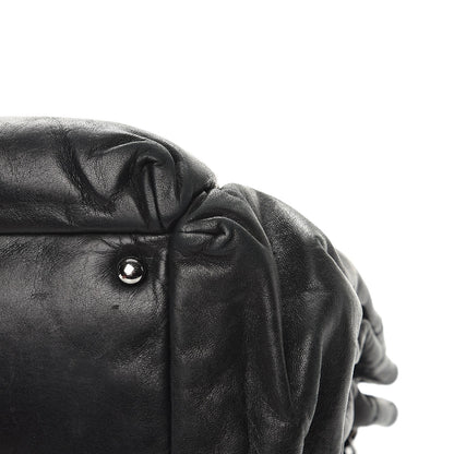 Chanel Lambskin Lax Accordion Hobo Black 12 of 14