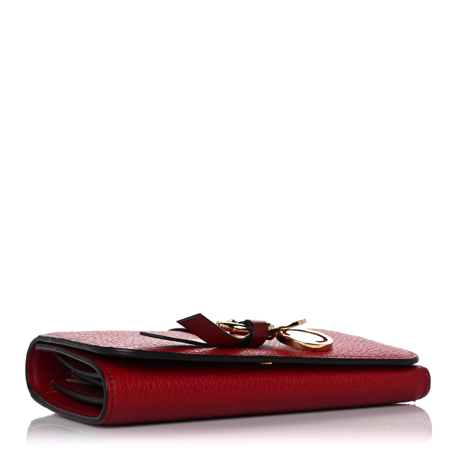 Chloe Calfskin Alphabet Compact Wallet Smoked Red 4 of 11