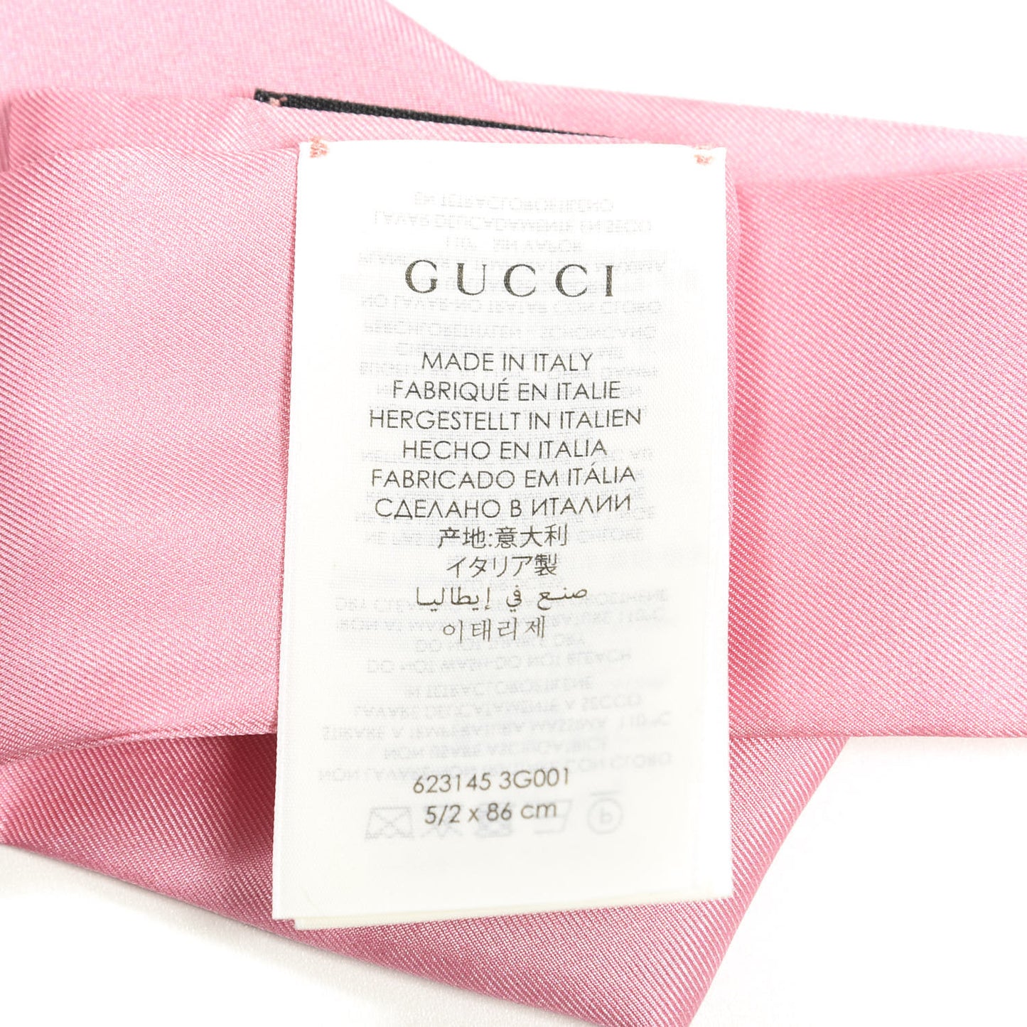 Silk Twill Gasmique Neck Bow Scarf Roseate