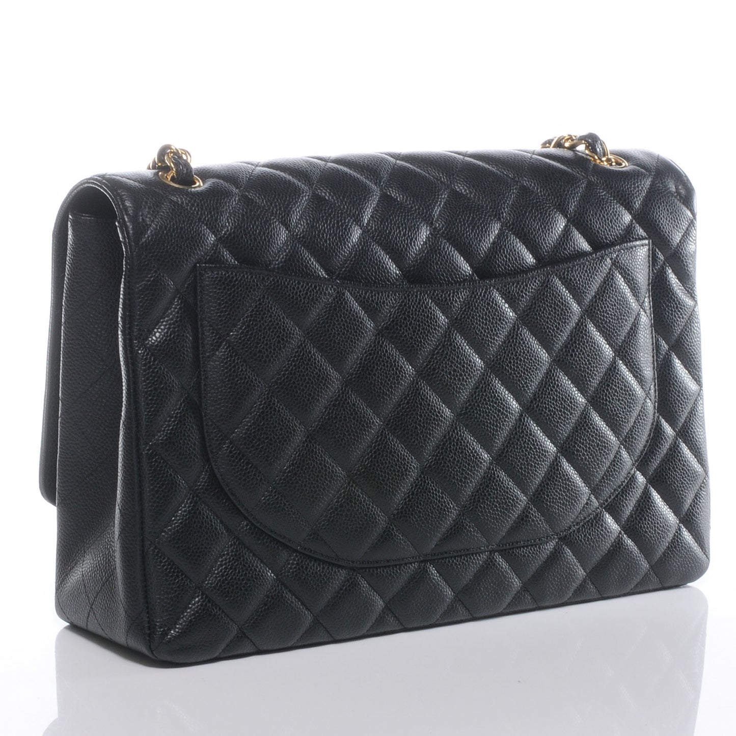 Caviar Maxi Single Flap Black