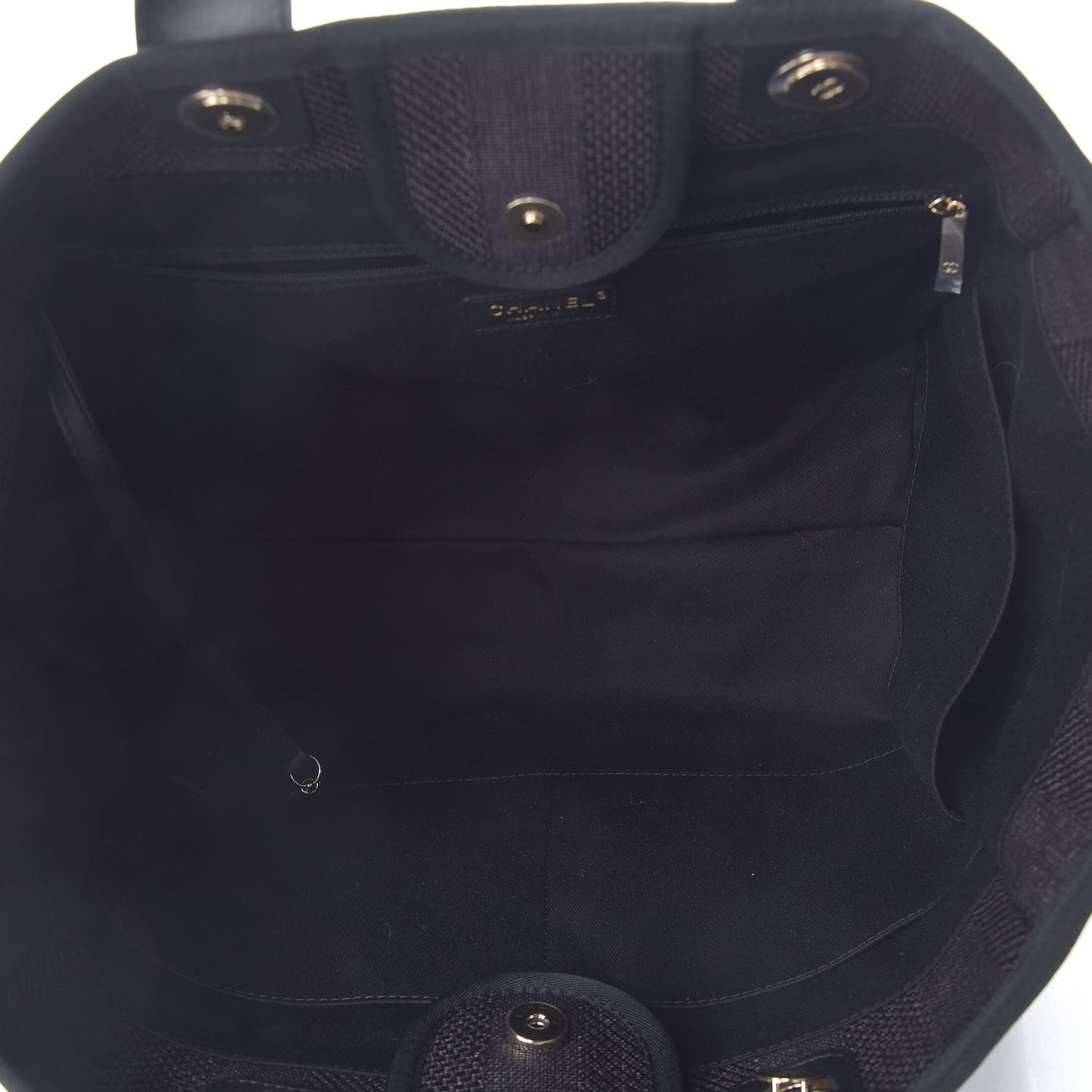 Woven Straw Raffia Striped Large Deauville Tote Black