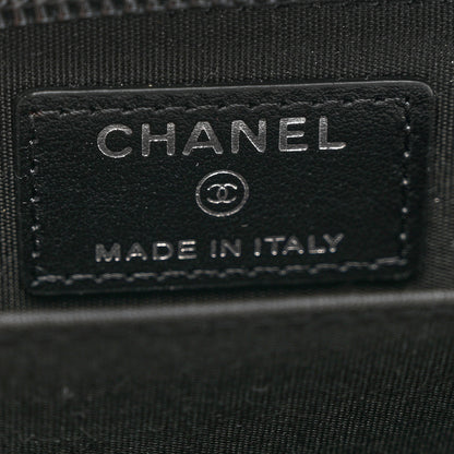 Chanel Caviar Quilted Boy Zip Around Coin Purse Wallet Black 5 of 6