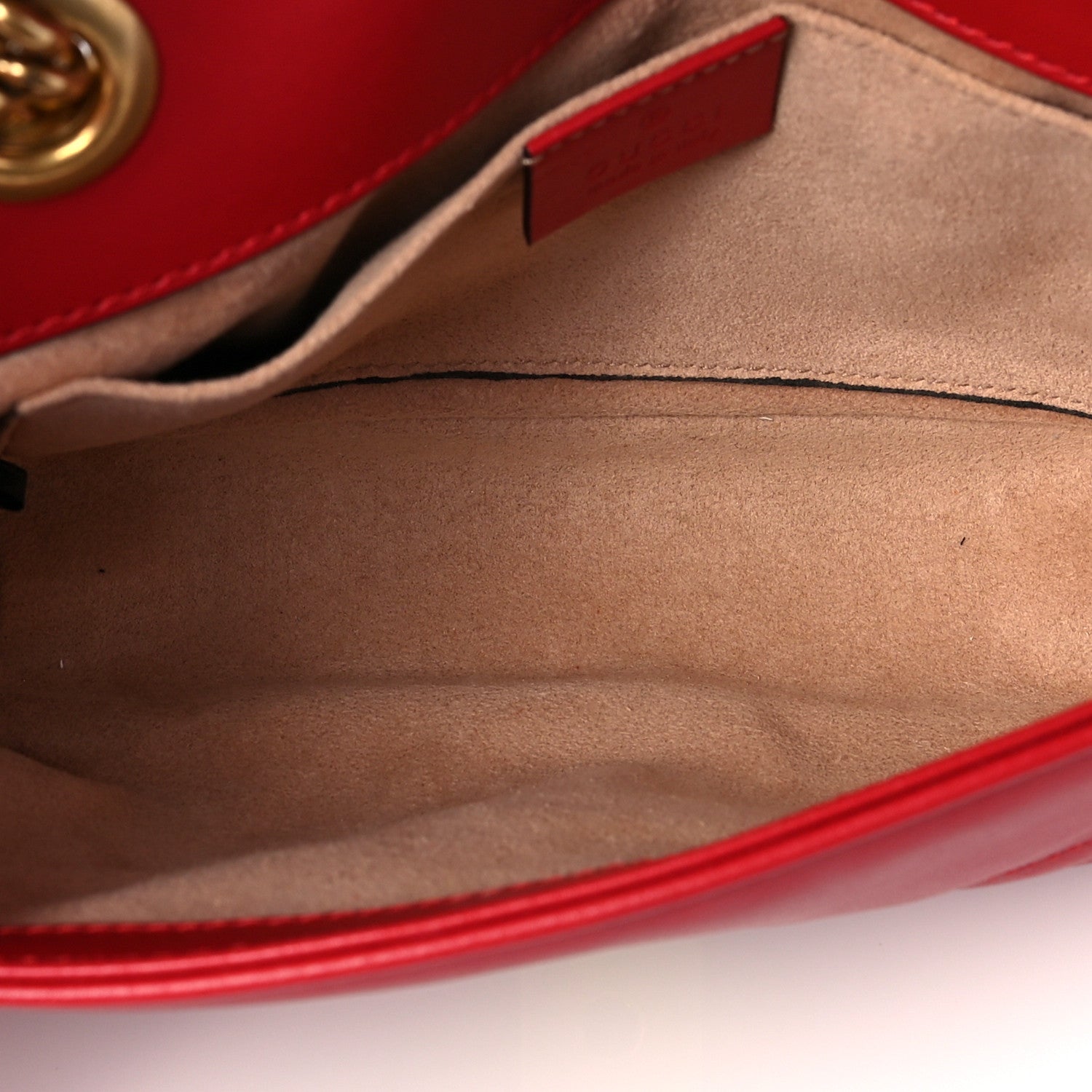 Gucci Calfskin Matelasse Mini GG Marmont Shoulder Bag Hibiscus Red 5 of 11