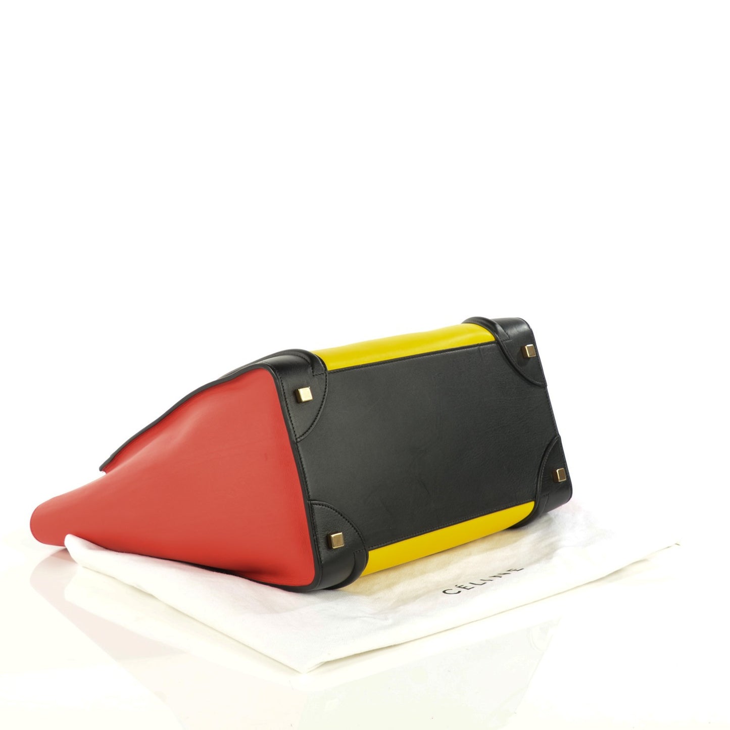 Smooth Calfskin Mini Tri-Color Luggage Sunflower
