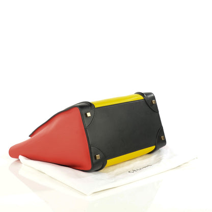 Celine Smooth Calfskin Mini Tri-Color Luggage Sunflower 4 of 8