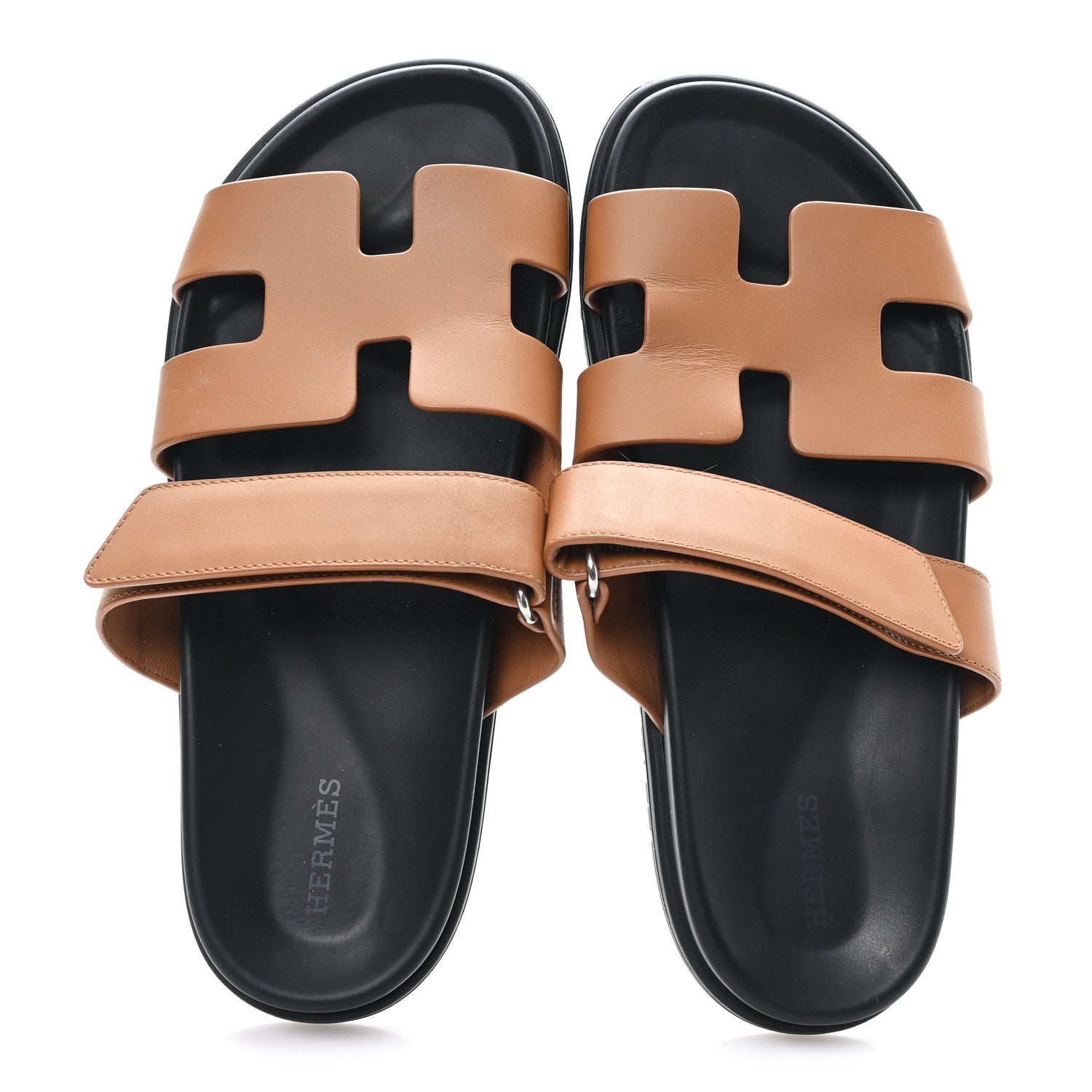 Hermes Calfskin Womens Chypre Sandals 39 Naturel 2 of 10