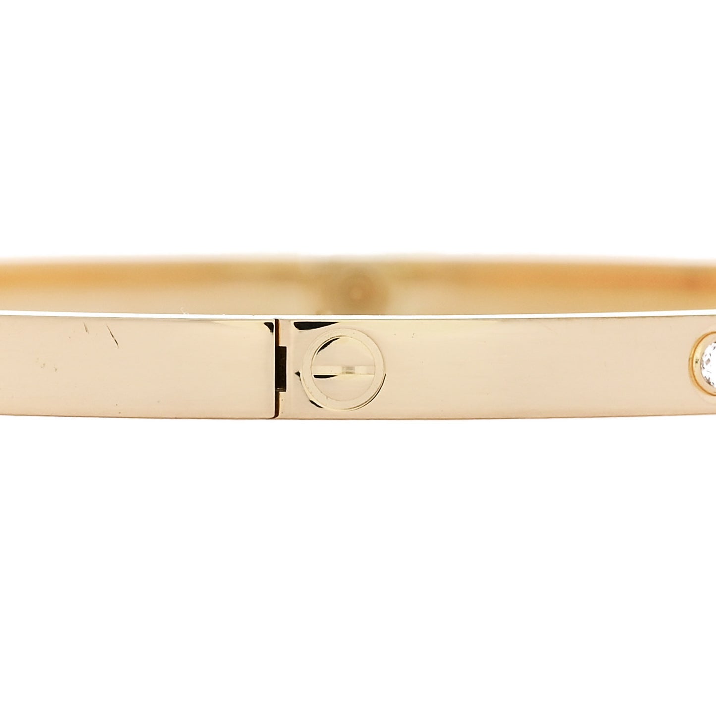 18K Yellow Gold 6 Diamond Small LOVE Bracelet 18