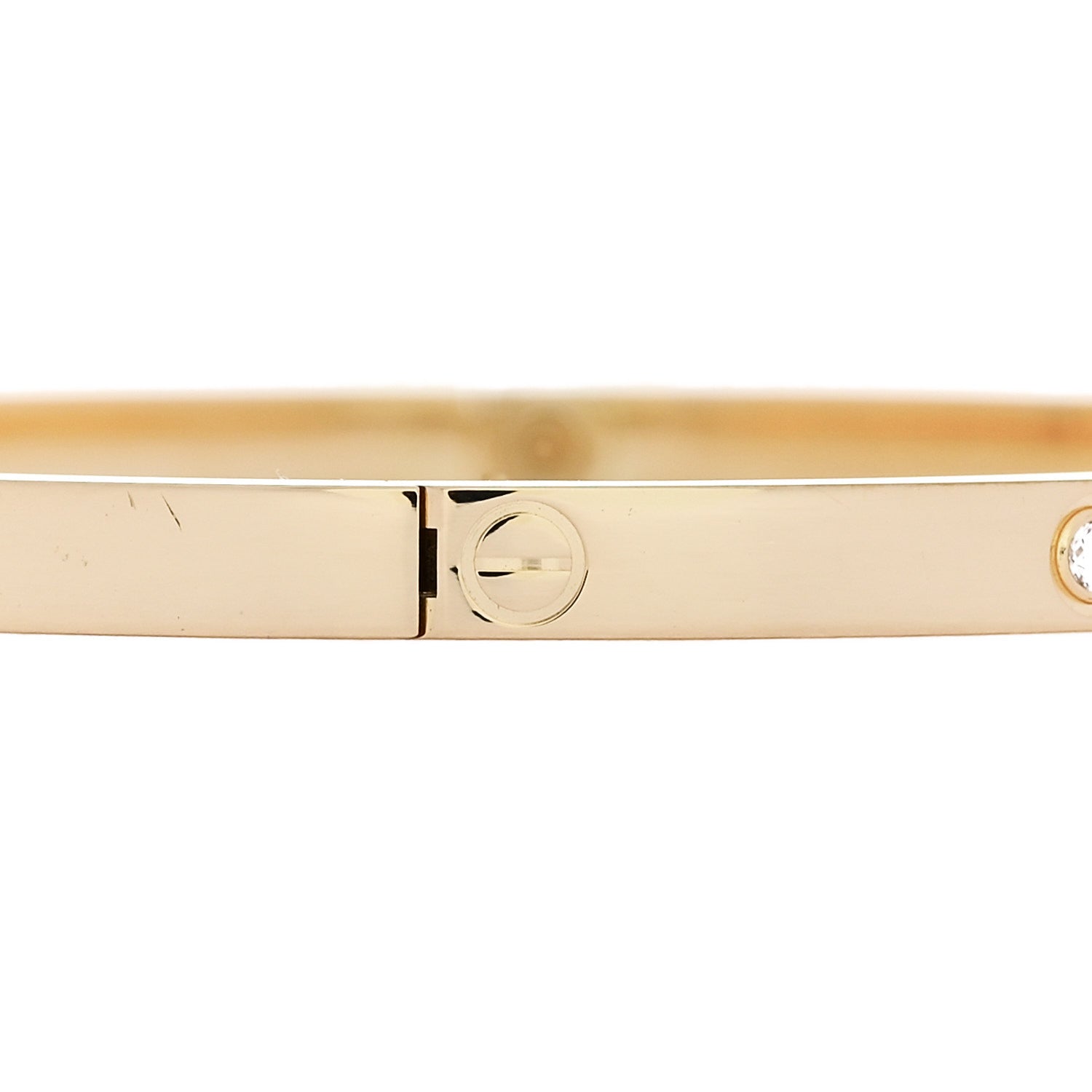 Cartier 18K Yellow Gold 6 Diamond Small LOVE Bracelet 18 6 of 8