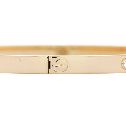 Cartier 18K Yellow Gold 6 Diamond Small LOVE Bracelet 18 6 of 8