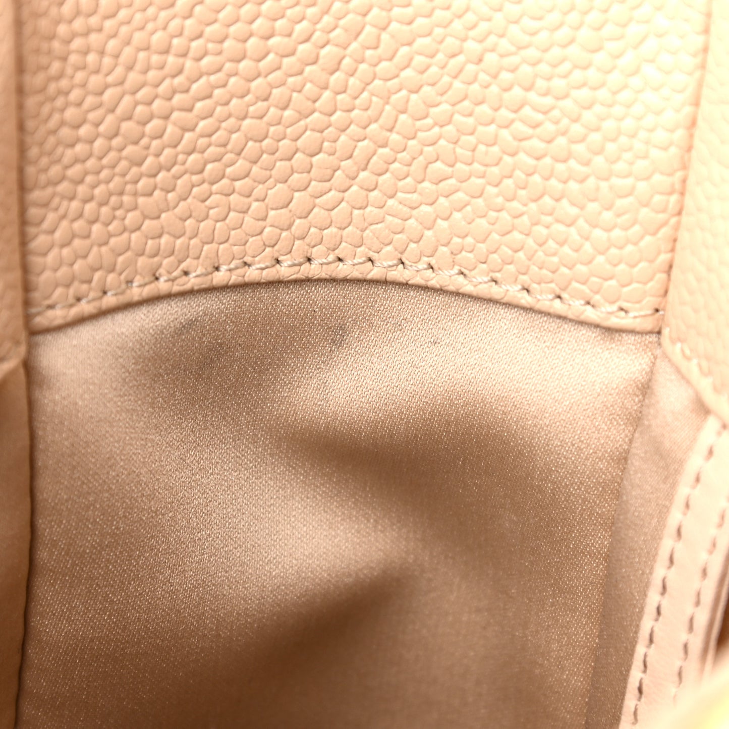Caviar Quilted Petit Shopping Tote PST Beige Clair