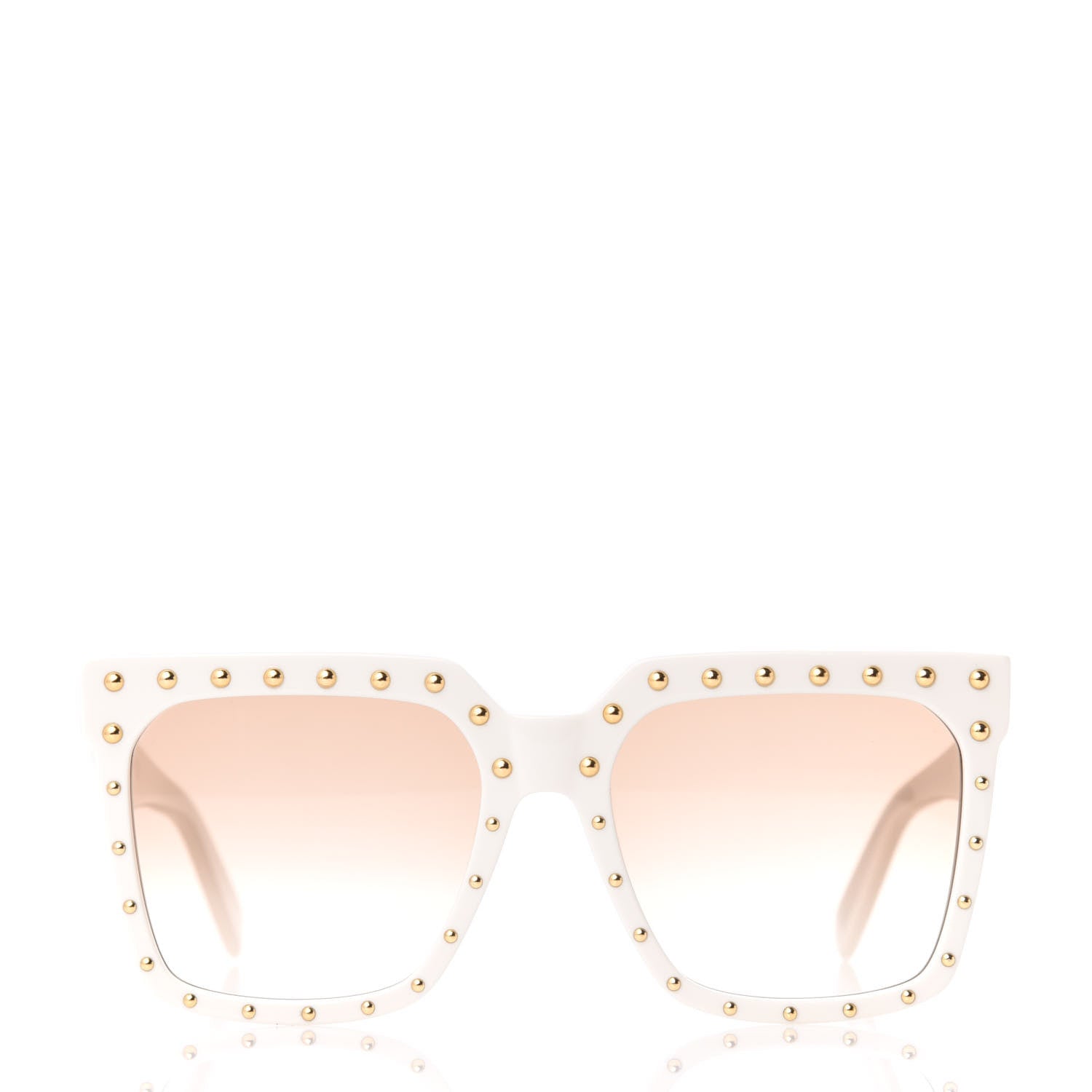 Celine Acetate Studded Square Sunglasses CL40551S White 2 of 6