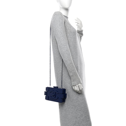 Chanel Plexiglass Boy Brick Lego Clutch Dark Blue 2 of 12