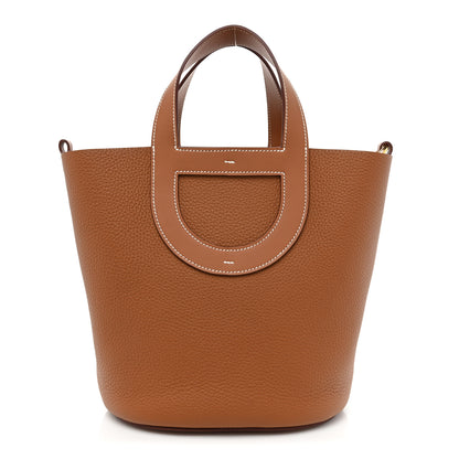Hermes Taurillon Clemence Swift In-The-Loop 18 Bag Gold 1 of 10