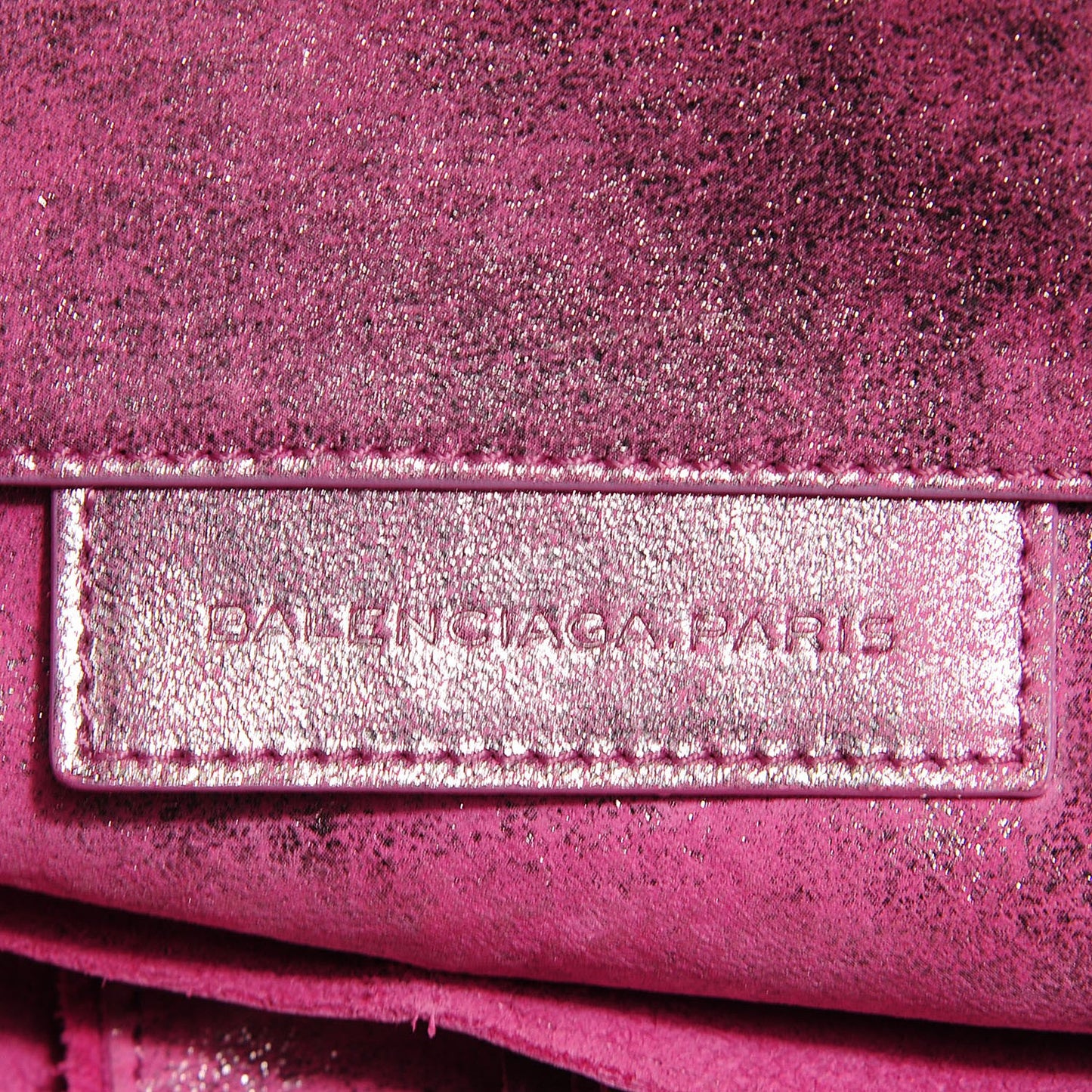 Metallic Calfskin Milkyway Papier A4 Tote Fuchsia