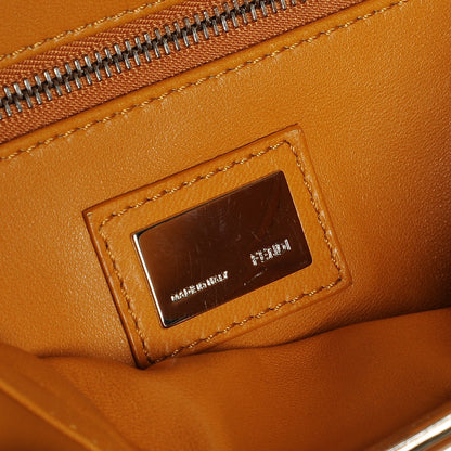 Fendi Nappa Mini Peekaboo Iconic Satchel Giallo Syrup 6 of 6