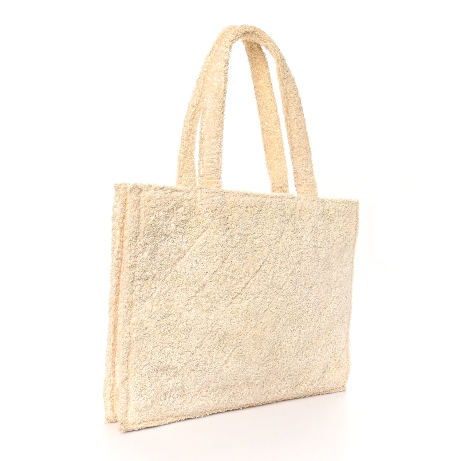 Chanel Terry Cotton CC Tote Black White 3 of 14