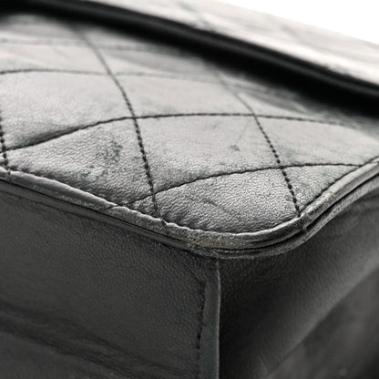 Chanel Lambskin Quilted Jumbo Single Flap Black 11 of 18