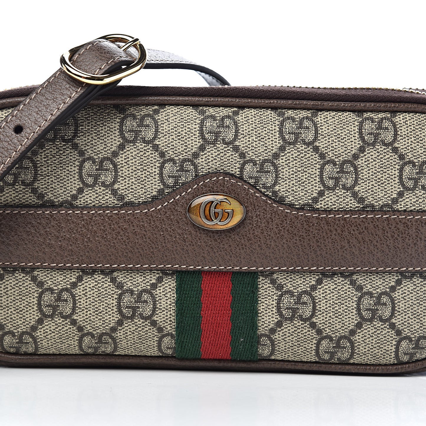 GG Supreme Monogram Web Mini Ophidia GG Bag Brown
