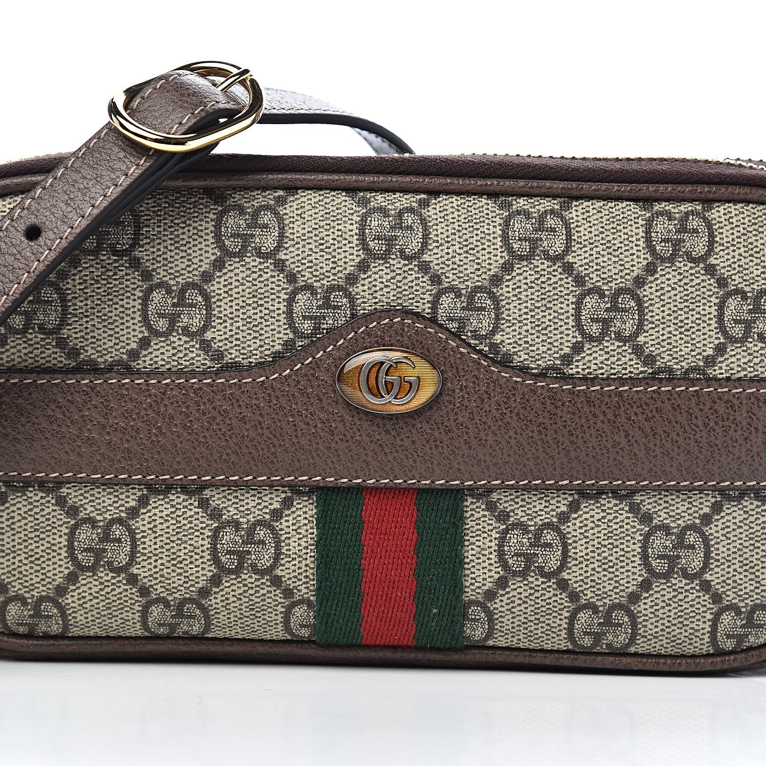 Gucci GG Supreme Monogram Web Mini Ophidia GG Bag Brown 10 of 10
