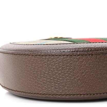 Gucci GG Supreme Monogram Equestrian Web Mini Ophidia Round Shoulder Bag Brown 8 of 9