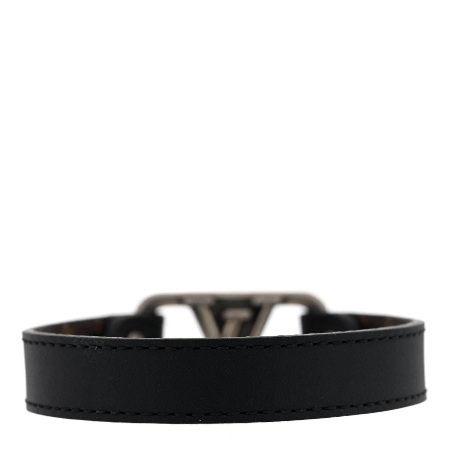 Monogram LV Slim Dimension Reversible Bracelet Ebene Black