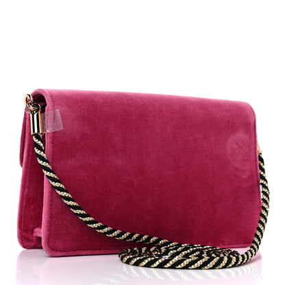 Gucci Velvet Crystal Square G Shoulder Bag Light Raspberry Rose 3 of 16