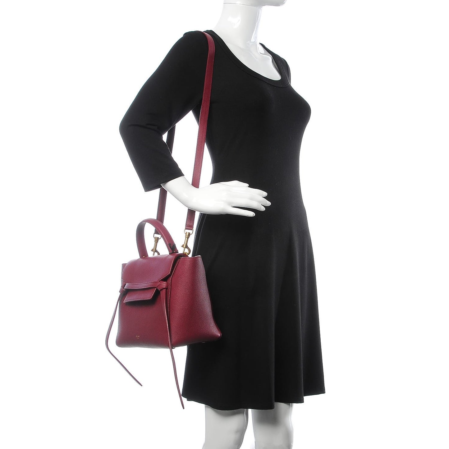Grained Calfskin Micro Belt Bag Plum