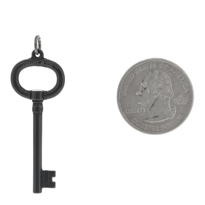 Tiffany Black Titanium Oval Key Pendant 2 of 3