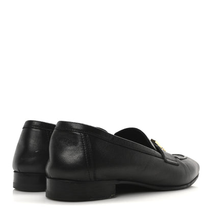 Hermes Goatskin Womens Paris Loafers 35 Black 5 of 9